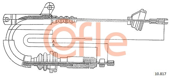 Тросик cтояночный тормоз COFLE 9210817