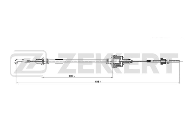 Трос управление сцеплением ZEKKERT BZ1160