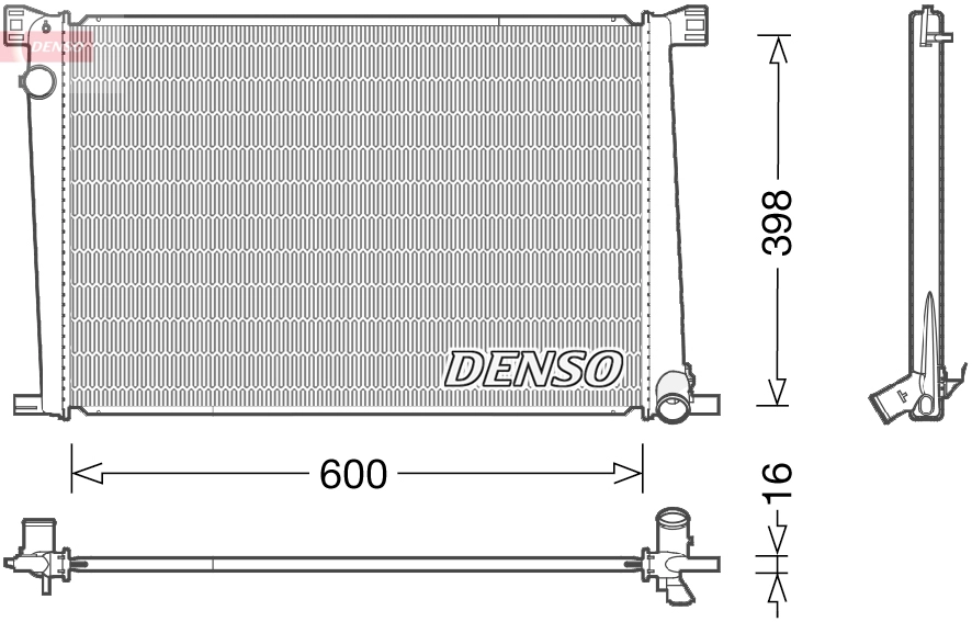 Радиатор охлаждение двигателя DENSO DRM05007
