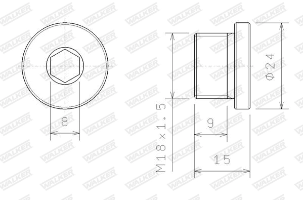 Болт система выпуска WALKER PRODUCTS 83294