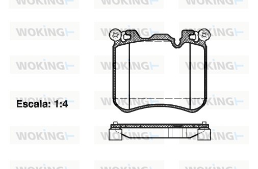 Комплект тормозных колодок дисковый тормоз WOKING P15133.00