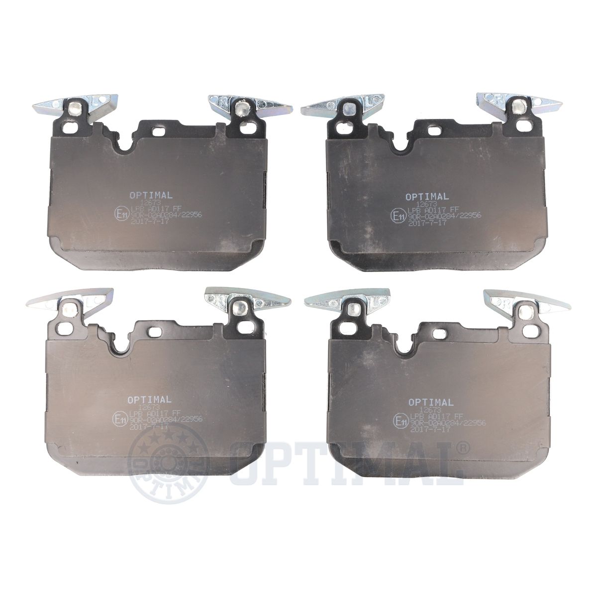Комплект тормозных колодок дисковый тормоз OPTIMAL BP-12673