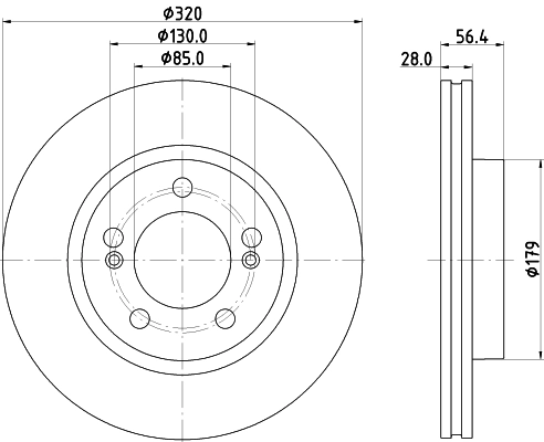 Тормозной диск HELLA/BEHR/PAGID 8DD 355 134-321