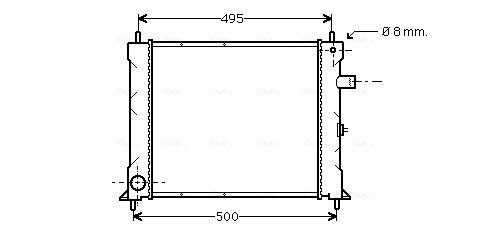 Радиатор охлаждение двигателя AVA QUALITY COOLING AU2097