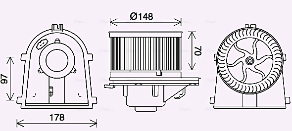 Вентилятор салона AVA QUALITY COOLING VN8408