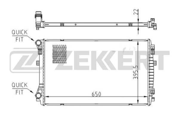 Радиатор охлаждение двигателя ZEKKERT MK-1557