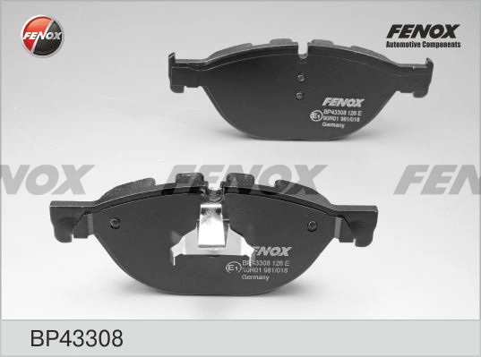 Комплект тормозных колодок дисковый тормоз FENOX BP43308