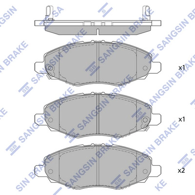 Комплект тормозных колодок дисковый тормоз HI-Q SP1412