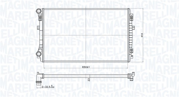Радиатор охлаждение двигателя MAGNETI MARELLI 350213173400