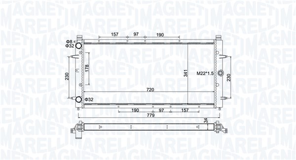 Радиатор охлаждение двигателя MAGNETI MARELLI 350213174600