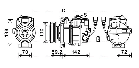 Компрессор кондиционер AVA QUALITY COOLING VNAK385
