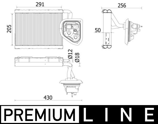 Испаритель кондиционер MAHLE/KNECHT AE 159 000P