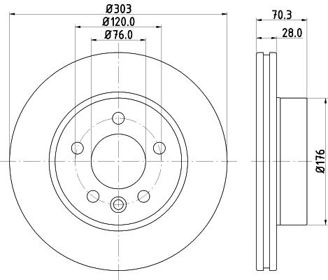 Тормозной диск HELLA/BEHR/PAGID 8DD 355 125-561