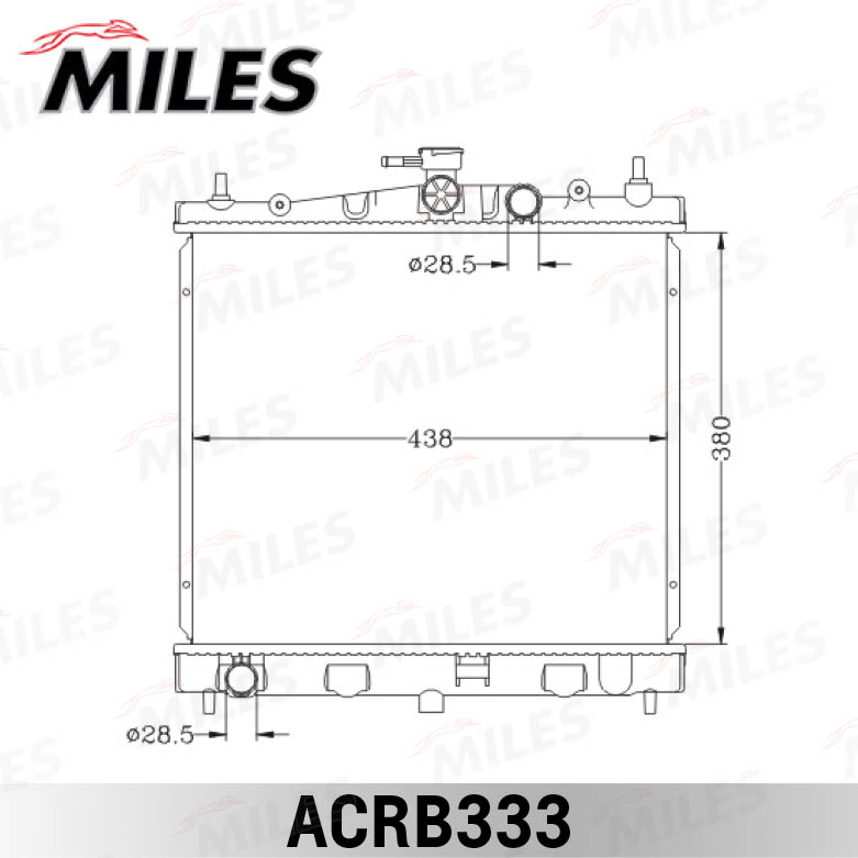 Радиатор охлаждение двигателя MILES ACRB333