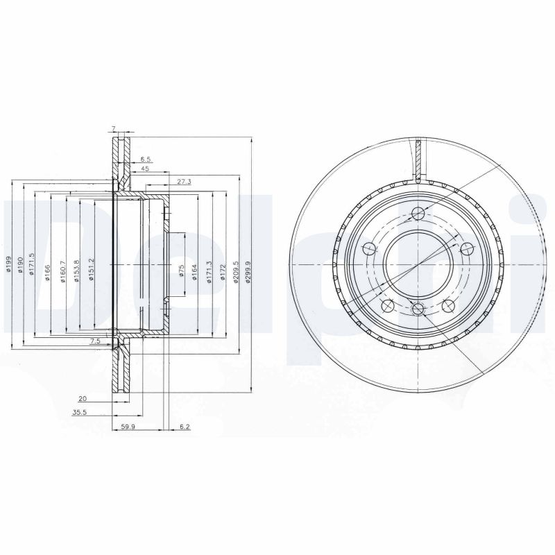 Тормозной диск DELPHI BG3901C