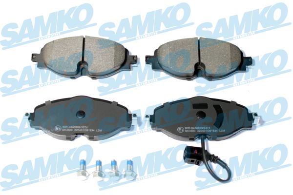 Комплект тормозных колодок дисковый тормоз SAMKO 5SP1834