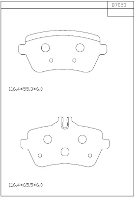 Комплект тормозных колодок дисковый тормоз ASIMCO KD7053