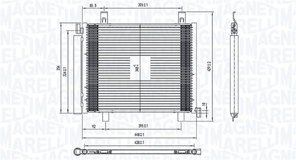 Конденсатор кондиционер MAGNETI MARELLI 350203836000