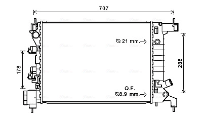 Радиатор охлаждение двигателя AVA QUALITY COOLING CTA2047