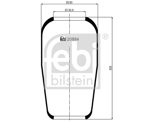 Кожух пневматической рессоры FEBI BILSTEIN 20884