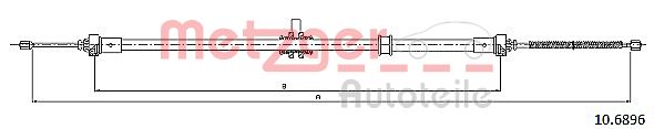 Тросик cтояночный тормоз METZGER 10.6896