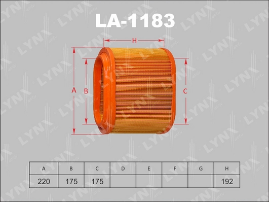 Воздушный фильтр LYNXAUTO LA-1183