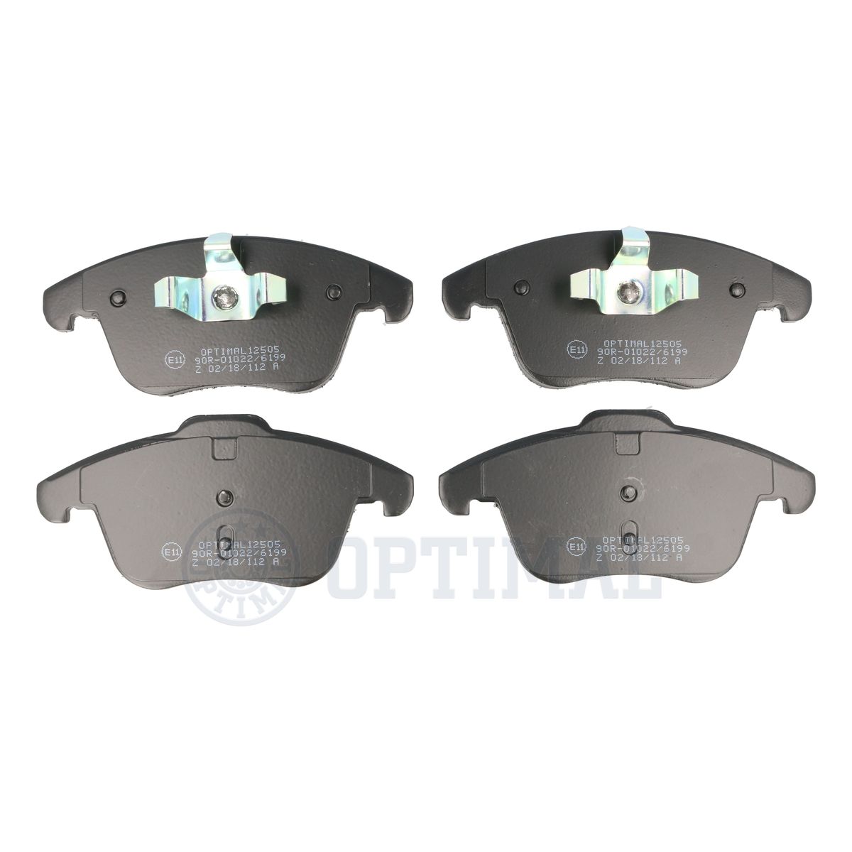 Комплект тормозных колодок дисковый тормоз OPTIMAL BP-12505