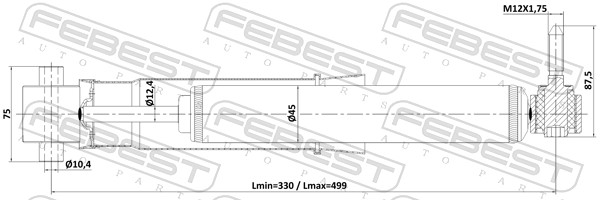 Амортизатор FEBEST 24110-001R
