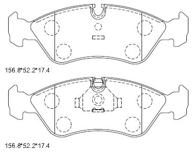 Комплект тормозных колодок дисковый тормоз ASIMCO KD7707