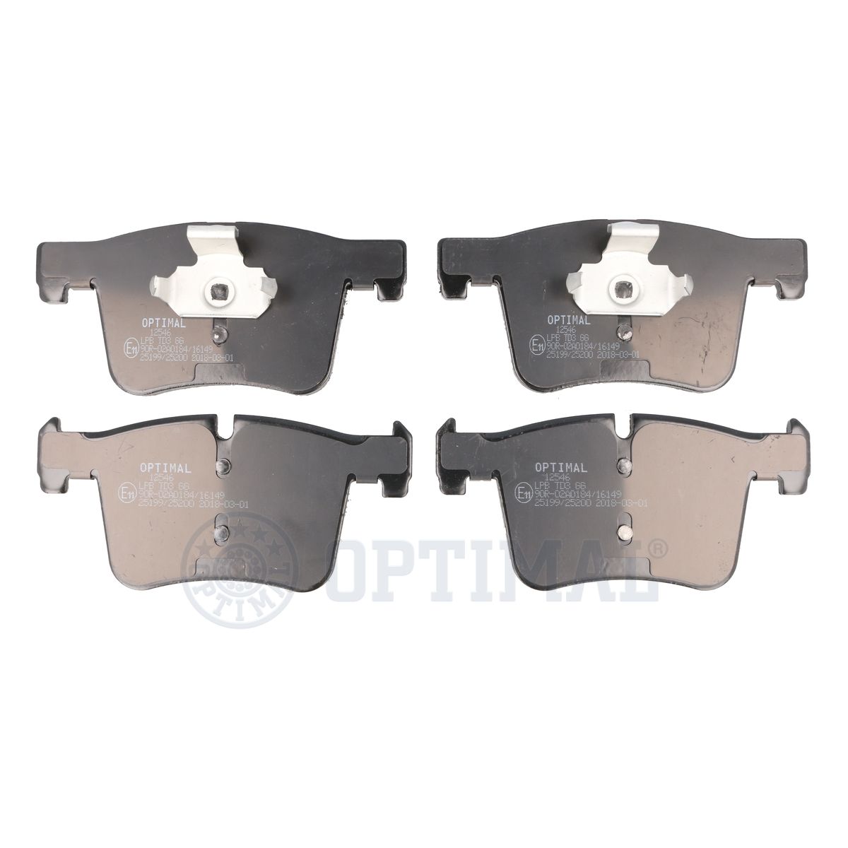 Комплект тормозных колодок дисковый тормоз OPTIMAL BP-12546