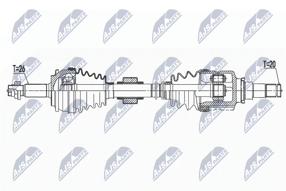 Приводной вал NTY NPW-TY-151
