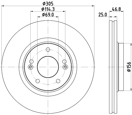 Тормозной диск NISSHINBO ND6112K
