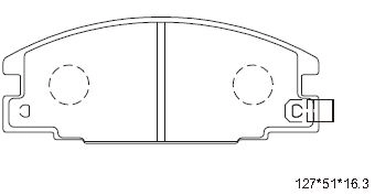 Комплект тормозных колодок дисковый тормоз ASIMCO KD4300