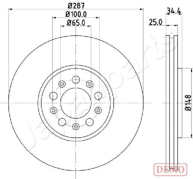 Тормозной диск JAPANPARTS DI-0901C