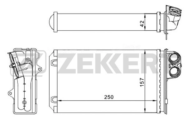 Теплообменник отопление салона ZEKKERT MK-5078