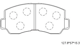 Комплект тормозных колодок дисковый тормоз ASIMCO KD4732