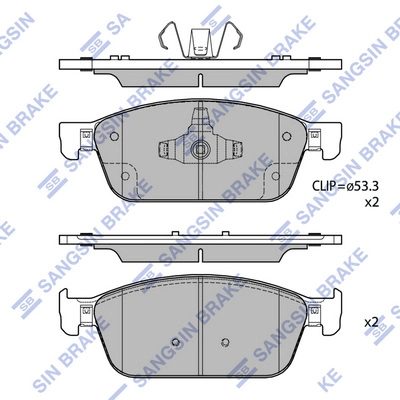 Комплект тормозных колодок дисковый тормоз HI-Q SP4124