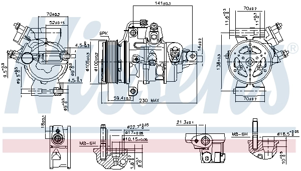 Компрессор кондиционер NISSENS 890787