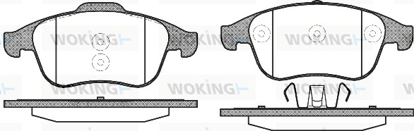 Комплект тормозных колодок дисковый тормоз WOKING P12503.10