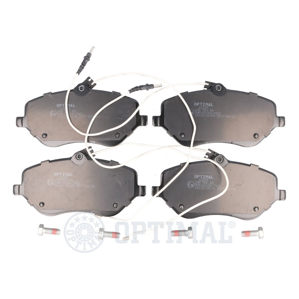 Комплект тормозных колодок дисковый тормоз OPTIMAL BP-12225