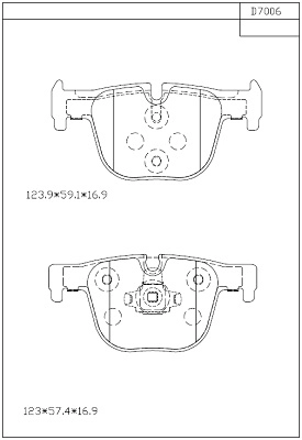 Комплект тормозных колодок дисковый тормоз ASIMCO KD7006