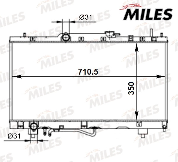 Радиатор охлаждение двигателя MILES ACRB290