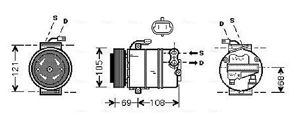 Компрессор кондиционер AVA QUALITY COOLING OLAK358