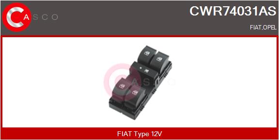 Выключатель стеклолодъемник CASCO CWR74031AS