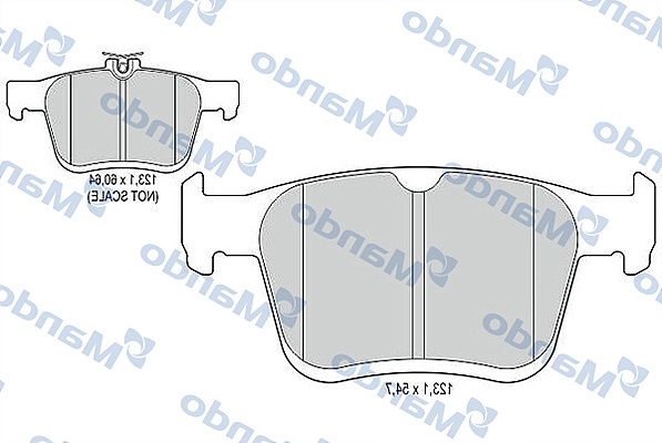 Комплект тормозных колодок дисковый тормоз MANDO MBF015920