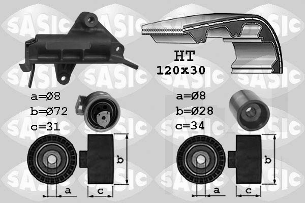 Комплект ремня грм SASIC 1756019