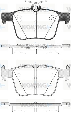 Комплект тормозных колодок дисковый тормоз WOKING P14163.10