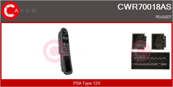 Выключатель стеклолодъемник CASCO CWR70018AS