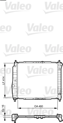 Радиатор охлаждение двигателя VALEO 735157
