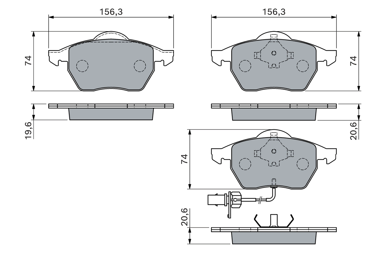 Комплект тормозных колодок дисковый тормоз BOSCH 0 986 460 118